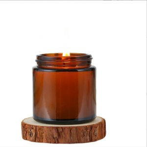 China Supplier Direct Sale Amber Scented Candle Empty Cup With Tinplate Lid