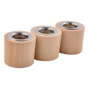 Factory Wholesale Round Square Shape Wood Material Lid Cover YeDiffuser Perfume Glass Bottle