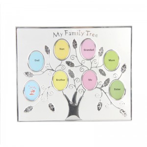 Family Tree Metal Aluminum Photo Picture Frame