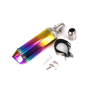 Fast Supple CDIX Steel Silver Color Motorcycle Corpus Partibus Muffler Silencer Exhaust Pipe