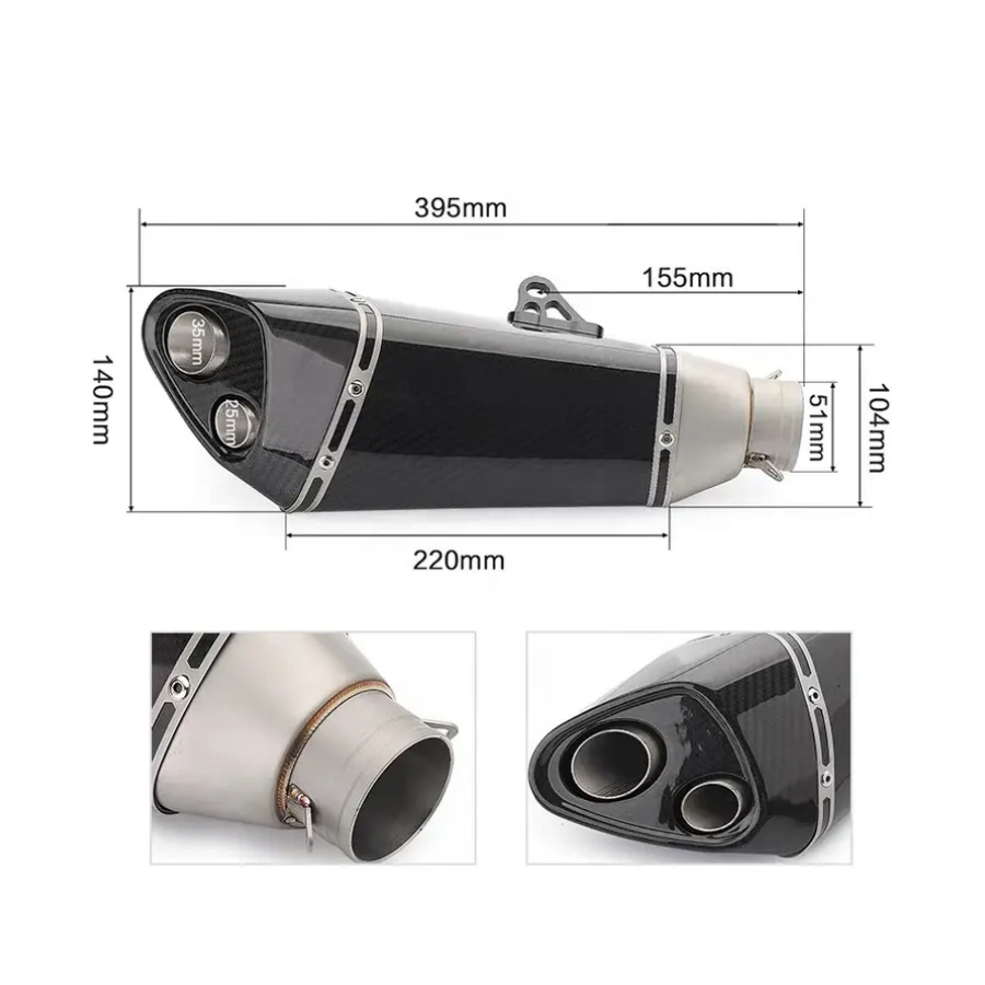 Motorcycle Parts 409 Stainless Hlau Muffler Stainless Hlau Exhaust Pipe