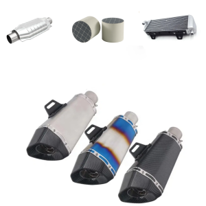 High Quality Muffler Exhaust Polished 304 Stainless Hlau Motorcycle Parts Exhaust System