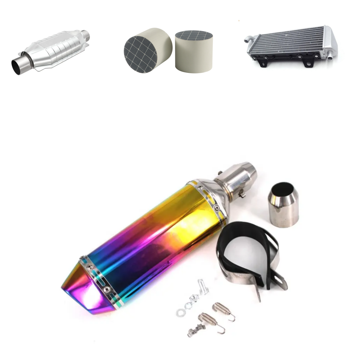 Motorcycle Parts Exhaust Pipe 304 Stainless Steel Parts Spare Motorcycle Exhaust Muffler