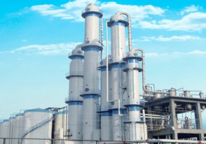 An annual output of 50,000 tons of excellent grade alcohol distillation unit in Jixian County, Henan