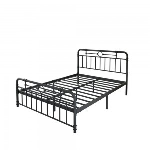JHB82-J Pipe Design Industrial Style Kovinski posteljni okvir Trden in dolgo življenjsko dobo