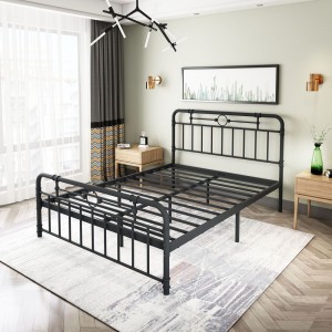 JHB82-J Pipe Design Industrial Style Irin Bed Frame Sturdy ati Long Lifespan