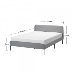 B178-L Minimalistyske Full Size Upholstered Bed Frame Low Profile Platform Bed