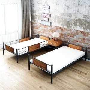 B24-T Twin Metal Student Bed Frame Abnehmbares Etagenbett für Zuhause oder Schule