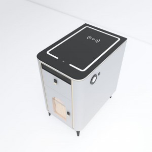JHC08 Inteligentna szafka nocna bezprzewodowa i opcja mobilnego ładowania z dwoma portami USB