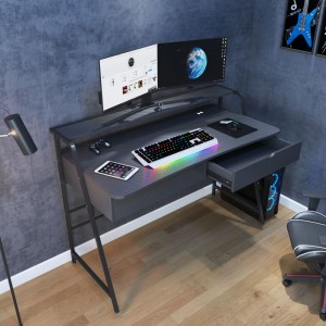 Kilang D10A-T Meja Komputer Kayu Logam Tersuai Meja Permainan Meja dengan Laci Penyimpanan