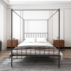 B44 Marco de cama con dosel estilo simplismo moderno