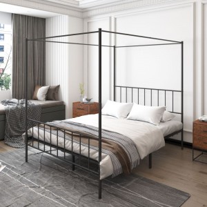 B44 Рамка за кревет со крошна во модерен поедноставен стил