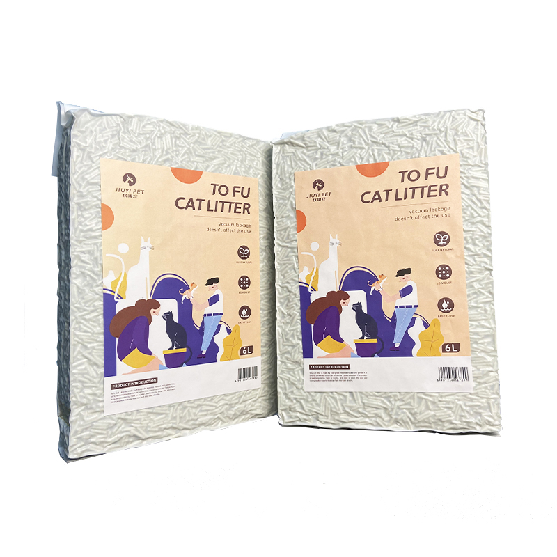 ລາຄາຂາຍສົ່ງ 6L ພືດທໍາມະຊາດ tofu cat litter ສາມາດ flushed ກັບ agglomerate tofu cat litter