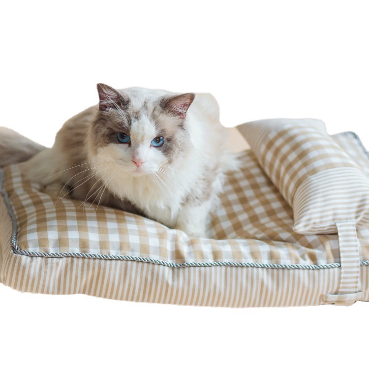 高品質のふわふわした超柔らかく快適な PP コットン ペット マット小中型ペット ベッドの洗えるマット ベッド