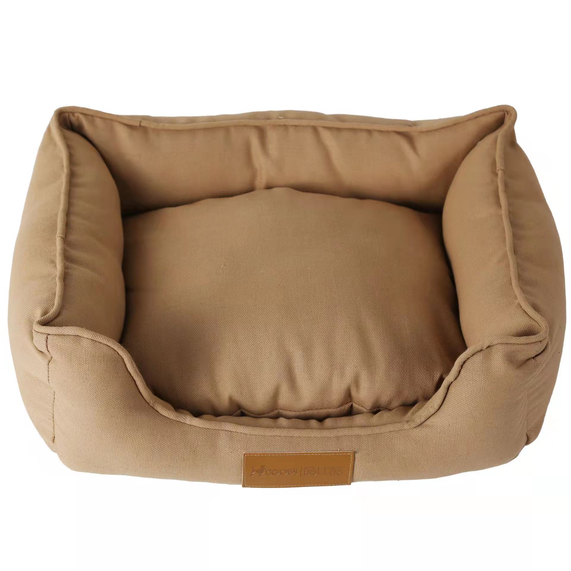 Jauna stila pielāgojama kaķu gulta modes kokvilnas auduma lolojumdzīvnieku gulta ērta atmiņas putu suņu gulta