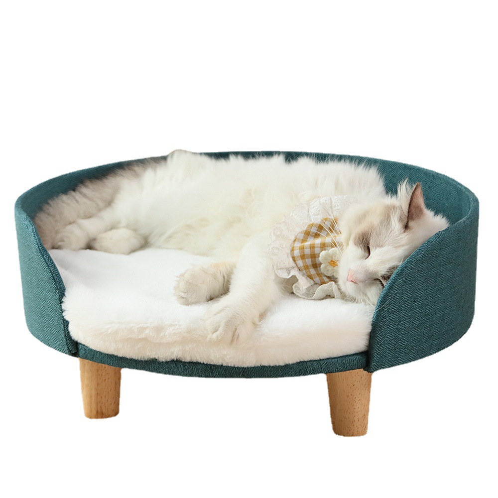 Rūpnīcas tiešais mājdzīvnieku dīvāns vairumtirdzniecības dizaina kaķu un suņu mīkstās gultas kaķu pakaišu noņemama apaļa kaķu gulta