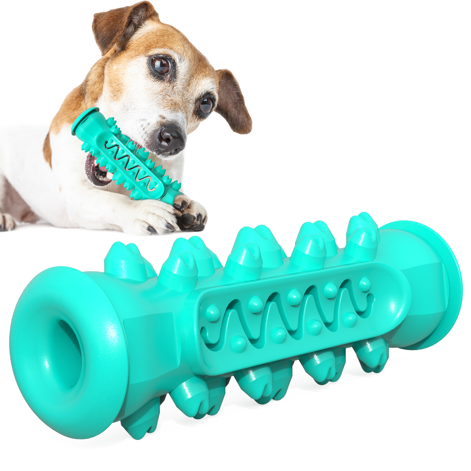 Dabīgā kaučuka neiznīcināms suņu košļājamā nūja zobu tīrīšanai suņa zobu birste rotaļlieta suns balss molāra nūja