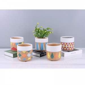 The Hot-kutengesa Regular Style Ceramic Flower Pots