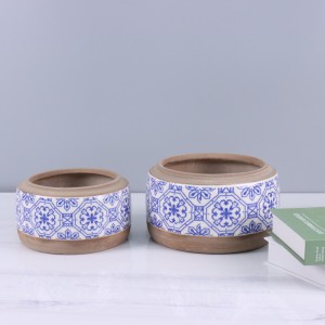 Jarrón e jarrón de cerámica para decoración do fogar de alta calidade