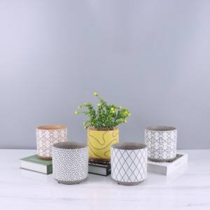 Ang Hot-Selling Regular nga Estilo nga Ceramic Flower Pot