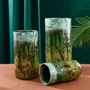 Antique Style Irregular Glazed Ceramic Flowerpot & Vase, Dekorasyon sa balay