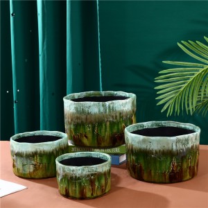 Ụdị ihe ochie na-anaghị anabata glazed Ceramic Flowerpot & Vase, ịchọ mma ụlọ
