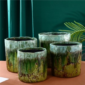 Imiterere ya kera idasanzwe Yashushanyijeho Ceramic Flowerpot & Vase, Imitako yo murugo