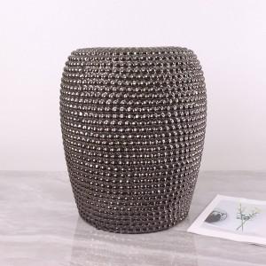 Taburete de cerámica para decoración de hogar y jardín serie Electroplate