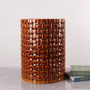 Bo'shliqli dizayn bezaklari Reaktiv sirli keramika taburei