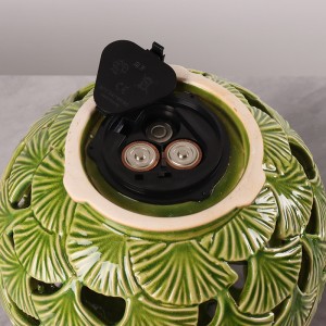 Lámpara hueca de cerámica de forma especial, decoración para el hogar y el jardín