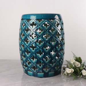 Home & Garden Modern Hollow Out Design Luxury Decoration Stool Ceramics