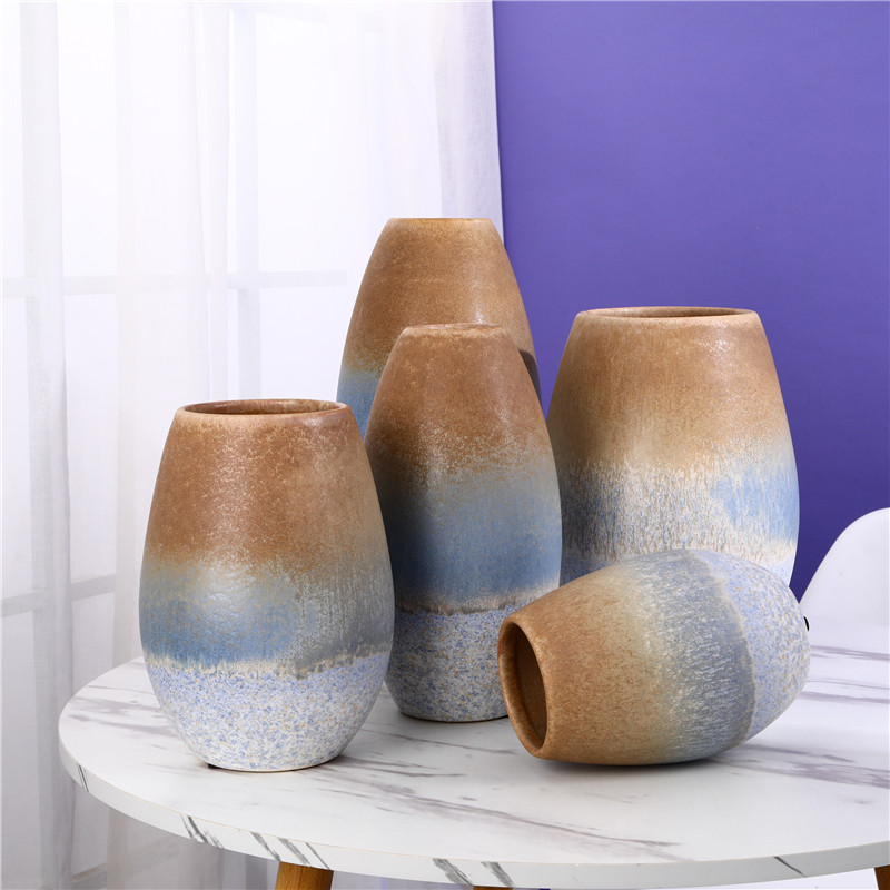 Matt Reaktif Glaze Dekorasi Ngarep, Vas Keramik & Pot Tanduran
