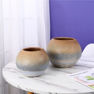 Мет реактивна глазура за декорација на домот, керамичка вазна и сад за растенија