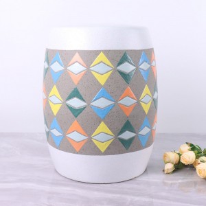 Сучасний домашній декор геометричний малюнок керамічного табурета