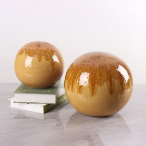 Glaze Reactive è Crystal Glaze Ceramica Round Ball, Decorazione di casa