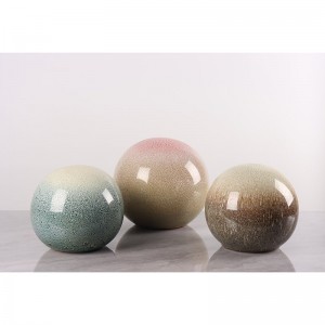 Glaze réaktif sarta kristal Glaze Keramik Babak Ball, hiasan imah