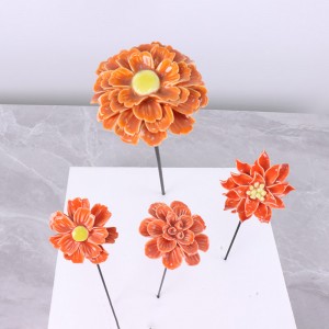 Einzigartiger und eleganter handgefertigter Blumen-Pflanzenpflücker aus Keramik