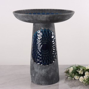 Banheira de pássaros em cerâmica para decoração de casa exclusiva e elegante