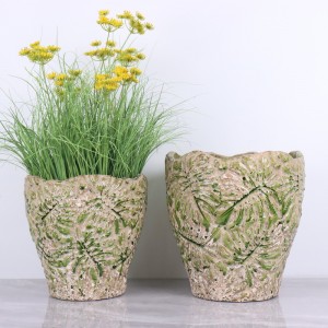 Coleção requintada de vasos de cerâmica feitos à mão para jardim ou pátio