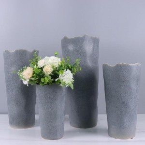 Nepravidelný tvar vnitřní a zahradní keramický květináč a váza