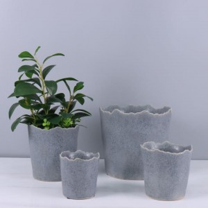 Vasă și vază din ceramică pentru interior și grădină de formă neregulată