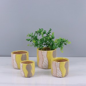 Dekorime estetike moderne dhe minimaliste Vazo qeramike dhe vazo mbjellëse