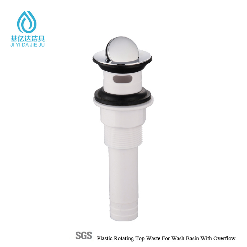 ABS Plastic Rotating Top Waste for Wash Basin with Overflow Drain