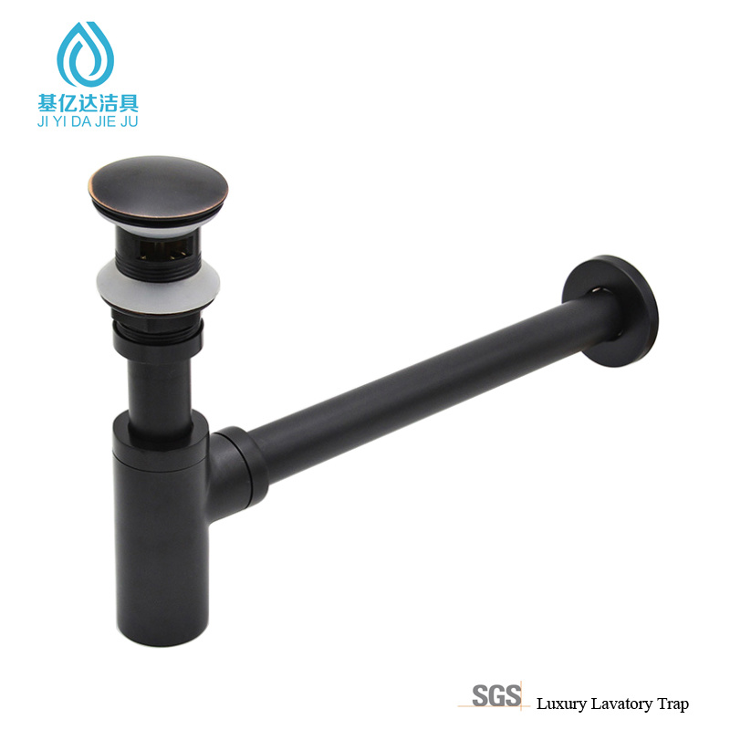 Chinese wholesale Brass Sink Trap - Black Round and Straight Barrel Shape Drainer Round Trap SUS201# and SUS 304# – Jiyida Sanitary