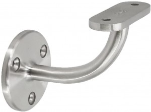 Stainless Steel 316 Grade Wall Mount Staircase Handrail Bracket for Flat Surface Square Rectangle Top Rail Tube