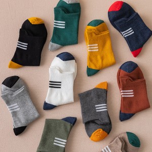 Chaussettes de coussin de sport à crochet complet pour hommes et femmes en coton automne hiver