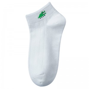 Обичне високе беле цртане памучне мрежасте равне чарапе за жене