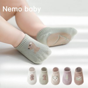 Sifot Wholesale Spring Summer Custom Cartoon Cute Soft Thonje Non-slip Baby Grip Socks