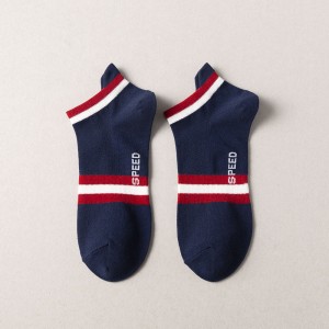 Sifot veleprodaja prilagođenih pamučnih prugastih sportskih čarapa do gležnjeva za muškarce