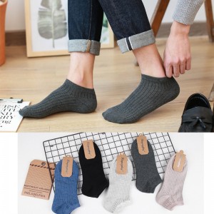 Sifot veleprodaja jednobojnih mekanih pamučnih ležernih čarapa do gležnjeva za muškarce